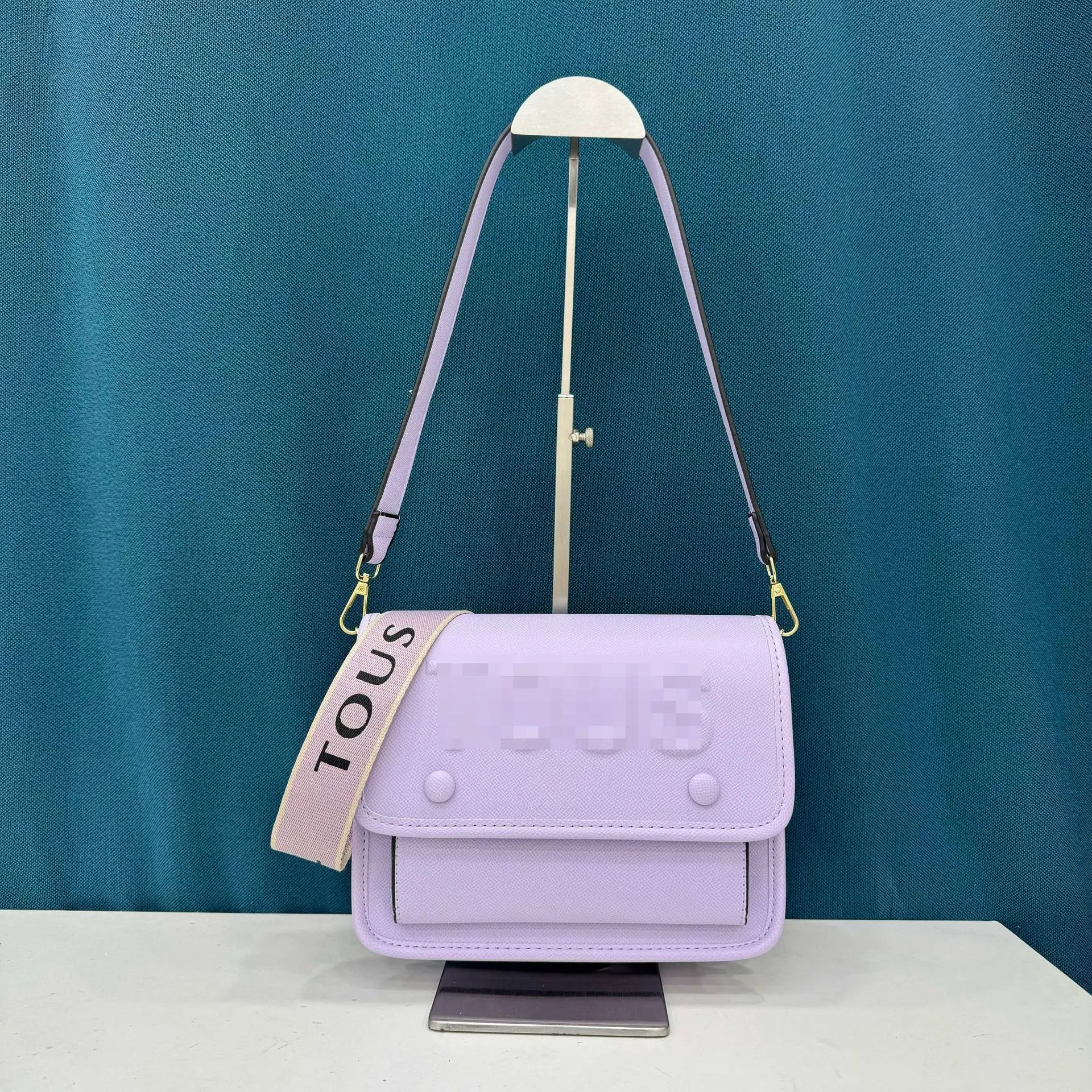 TOUS Shoulder Bags Embossed Logo Flap Bag — purple