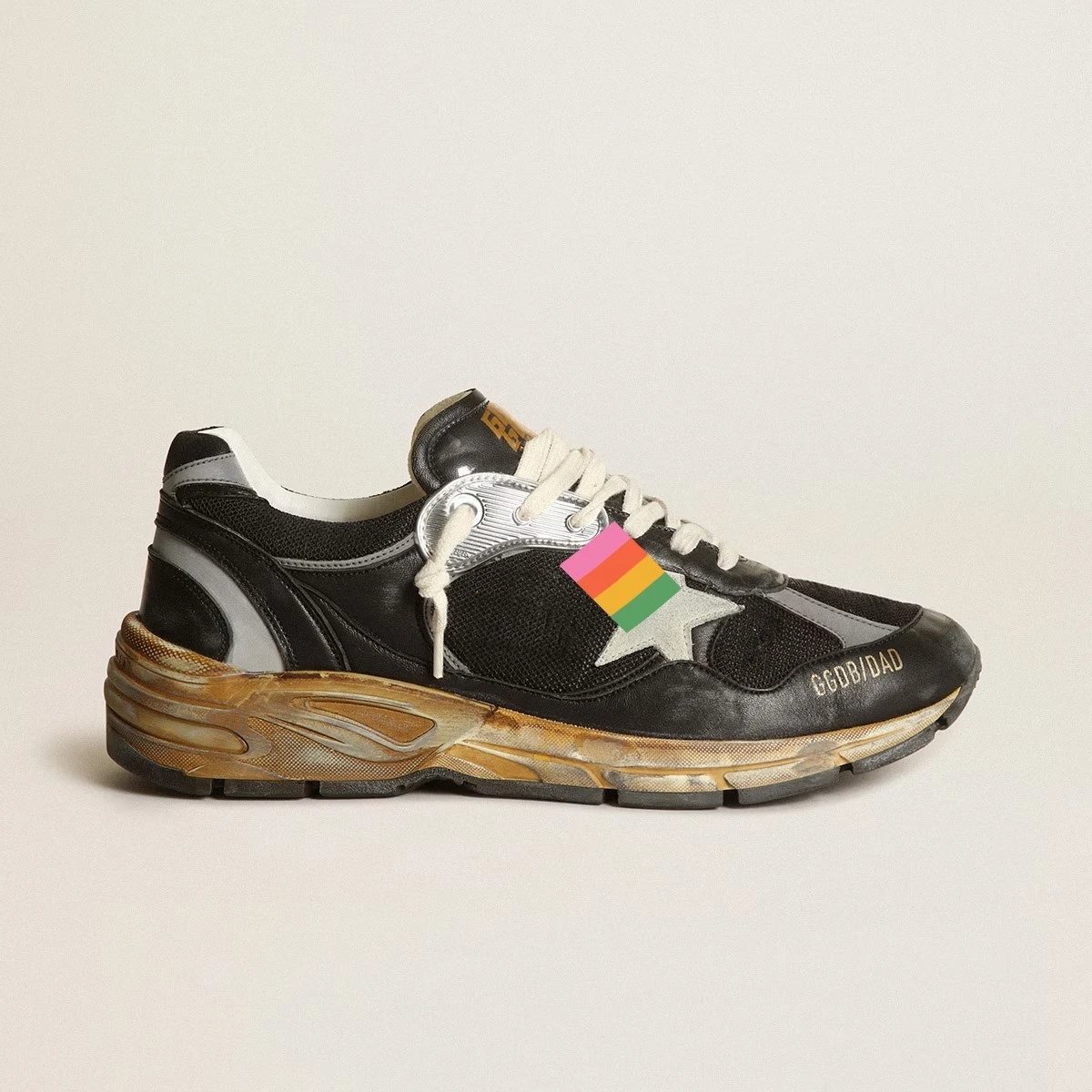 Unbranded Sneakers Distressed star-appliqué chunky — 11