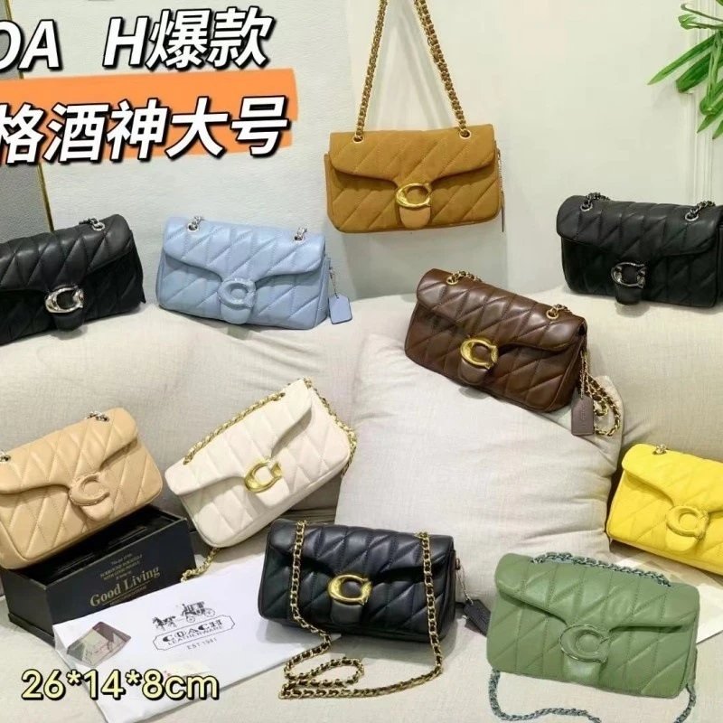 Coach Shoulder Bags Quilted chain-strap flap bag with C turn-lock image 5