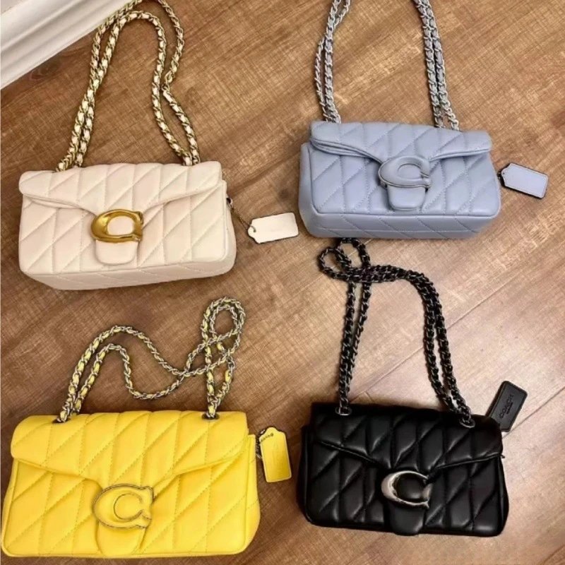 Coach Shoulder Bags Quilted chain-strap flap bag with C turn-lock image 7
