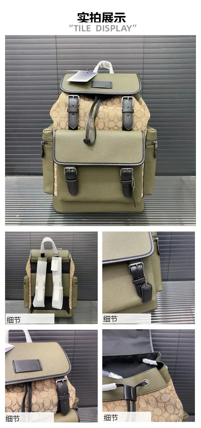 Coach Backpacks Flap backpack with buckle straps and front pocket product detail image 7