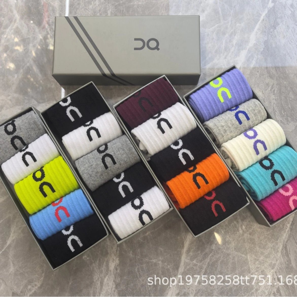 On Socks 5-Pair Logo Crew image 1