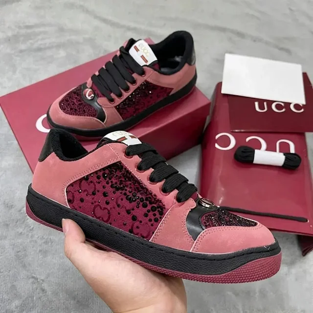 Gucci Sneakers Screener low-top lace-up with Web stripes and GG pattern panels product detail image 10