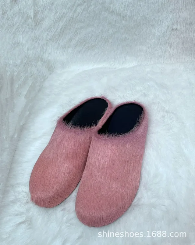 Unbranded Slippers Faux Fur Closed-Toe Mule product detail image 7