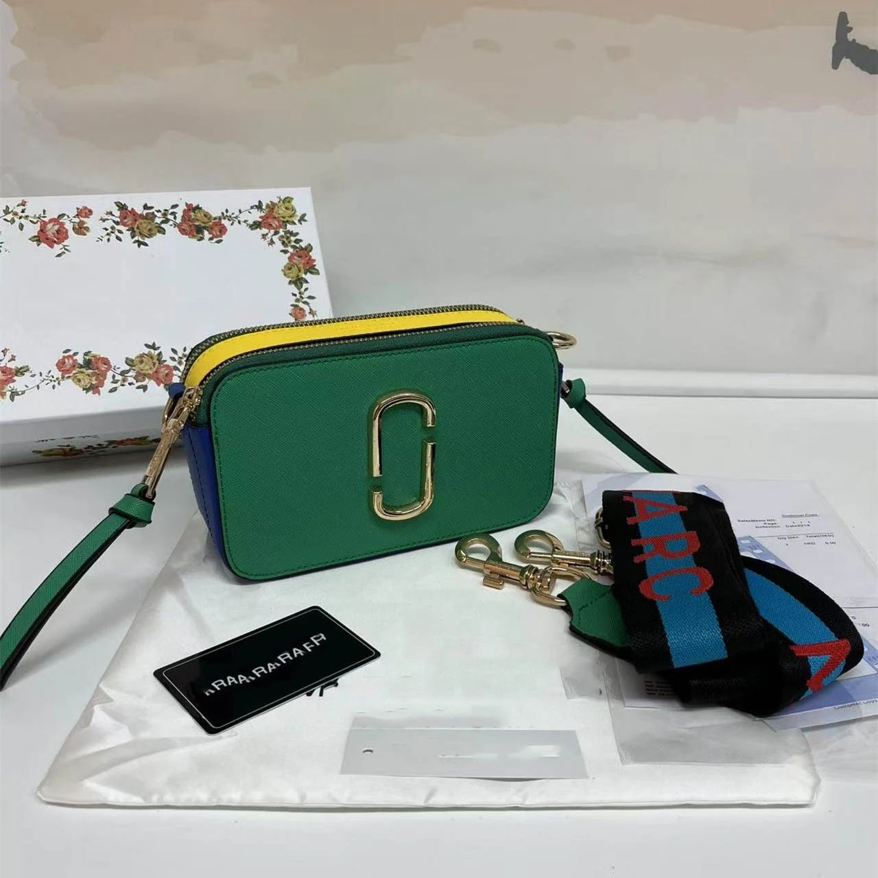 Marc Jacobs Crossbody Bags Snapshot camera bag with double-J hardware and wide logo strap — Green