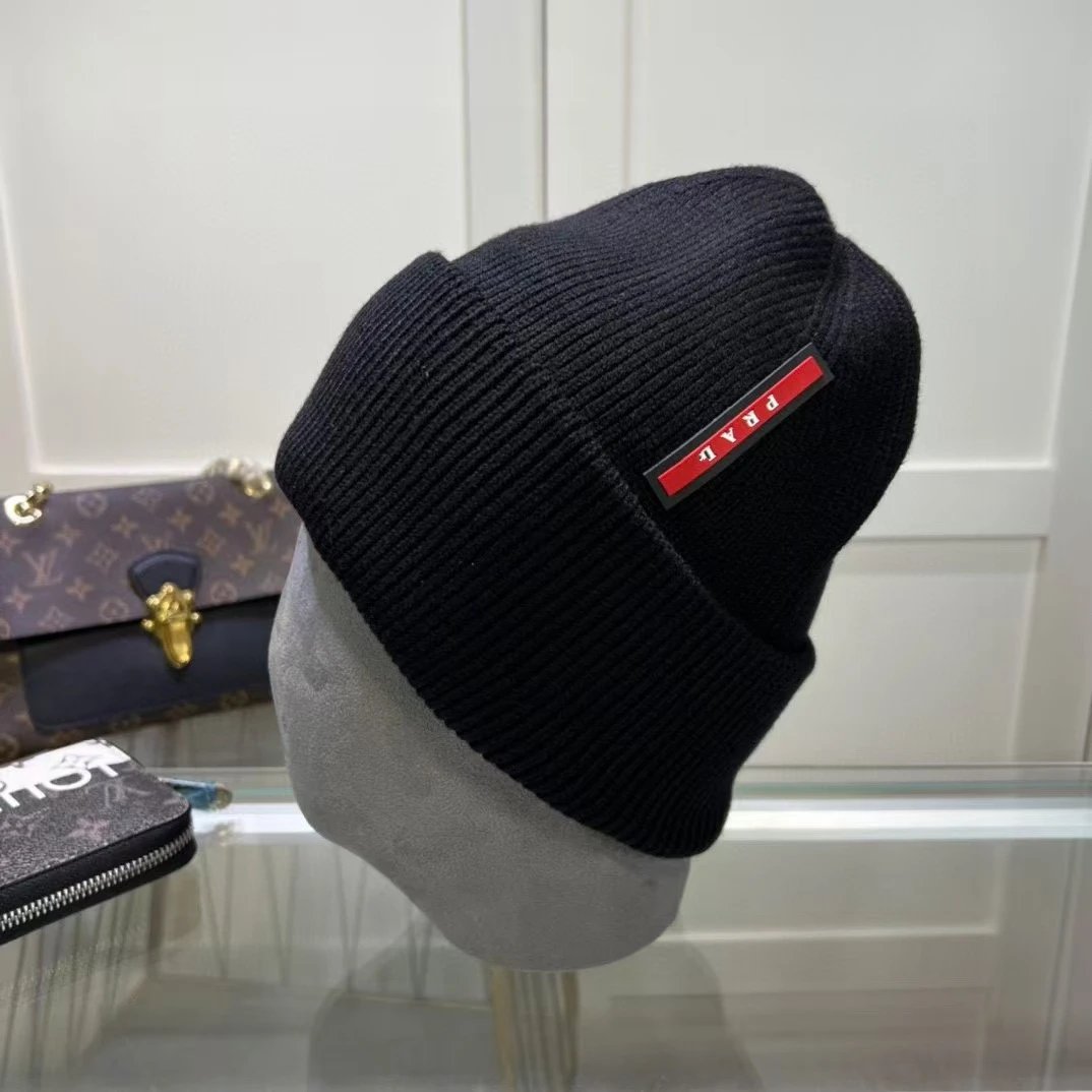 Prada Hats Ribbed Cuffed Knit Beanie image 3