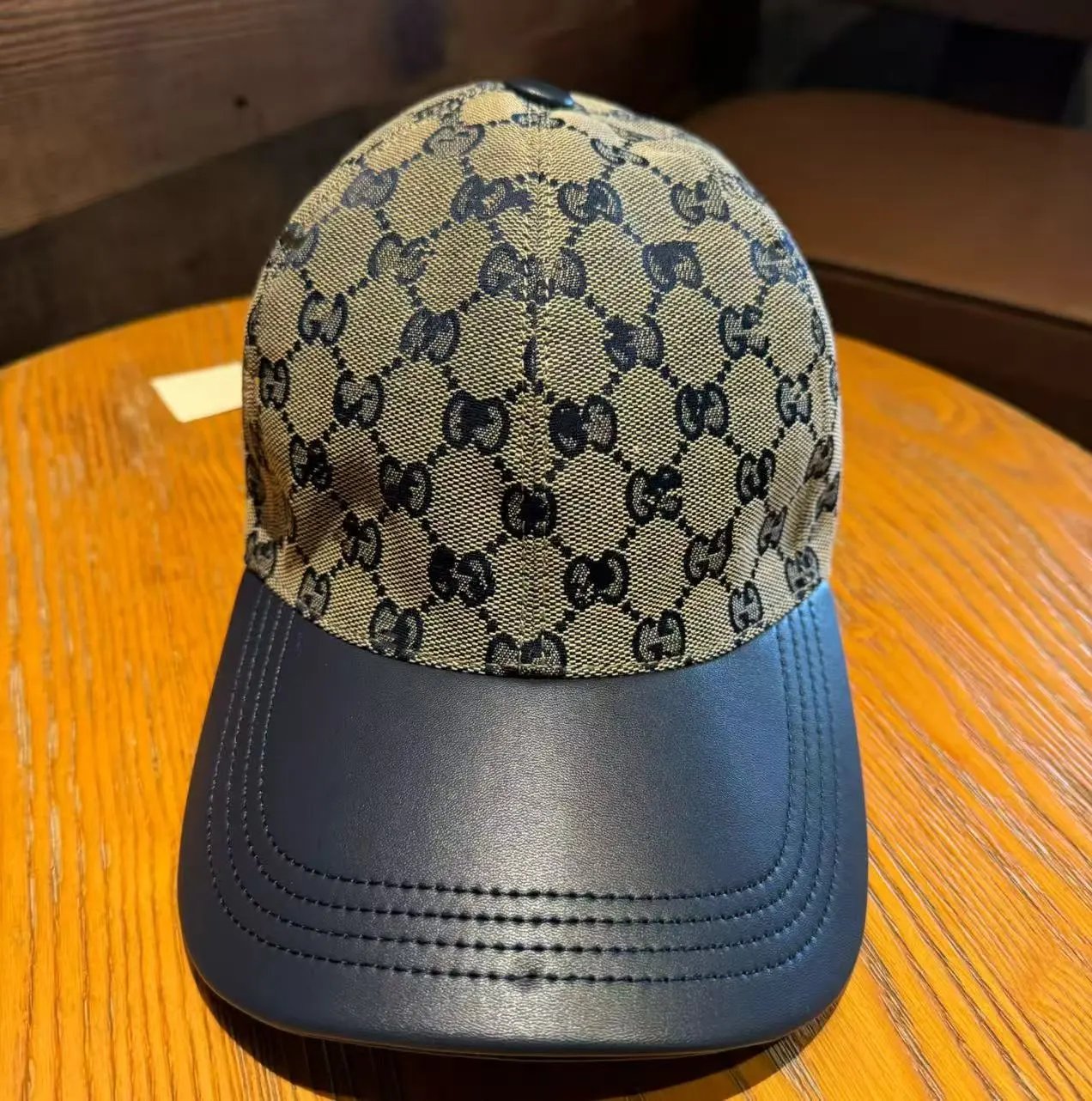 Gucci Hats GG Monogram Baseball Cap with Contrast Curved Brim image 4