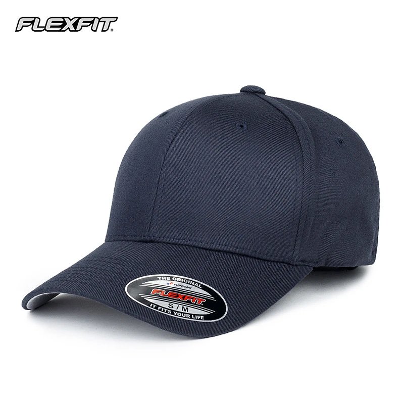 Flexfit Hats Fitted curved-brim baseball cap — Dark Navy Dark navy blue