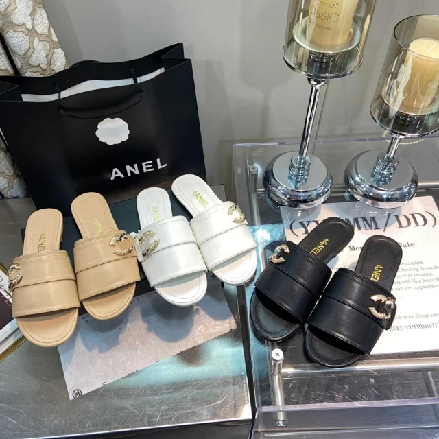 Unbranded Slippers Open-Toe Double-Strap Slides with Rhinestone Buckle product detail image 1