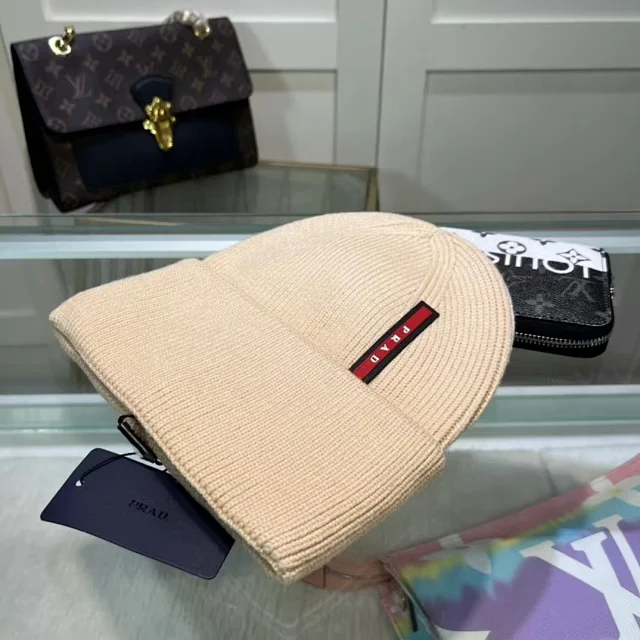 Prada Hats Ribbed Cuffed Knit Beanie product detail image 12
