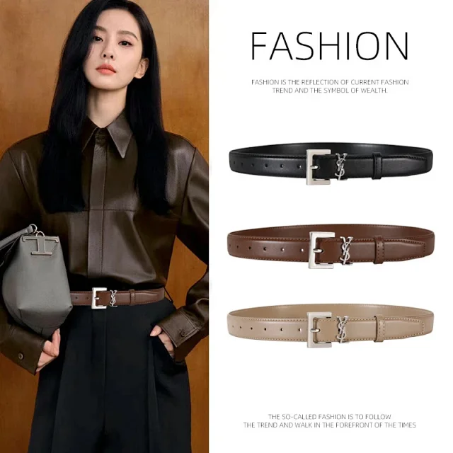 Saint Laurent Belts YSL monogram buckle product detail image 3