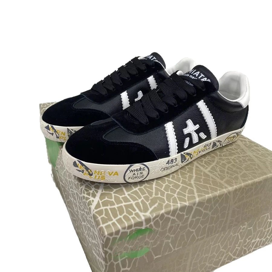 Premiata Sneakers Low-Top Lace-Up with Contrast Logo Appliqué image 5