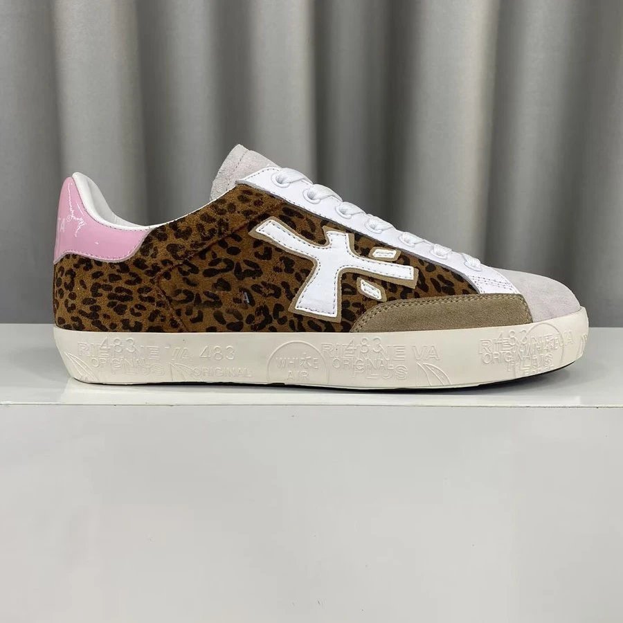 Premiata Sneakers Low-Top Lace-Up with Contrast Logo Appliqué image 3