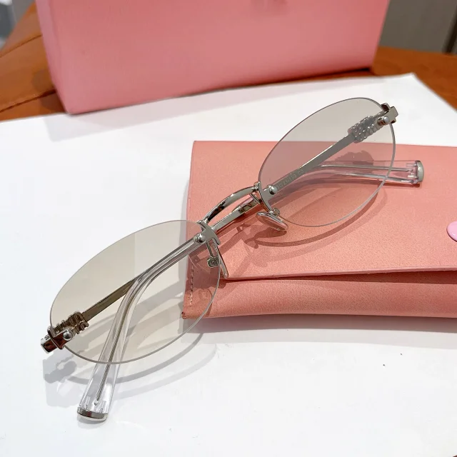 Unbranded Eyewear EF63008 Rimless Oval Glasses product detail image 15