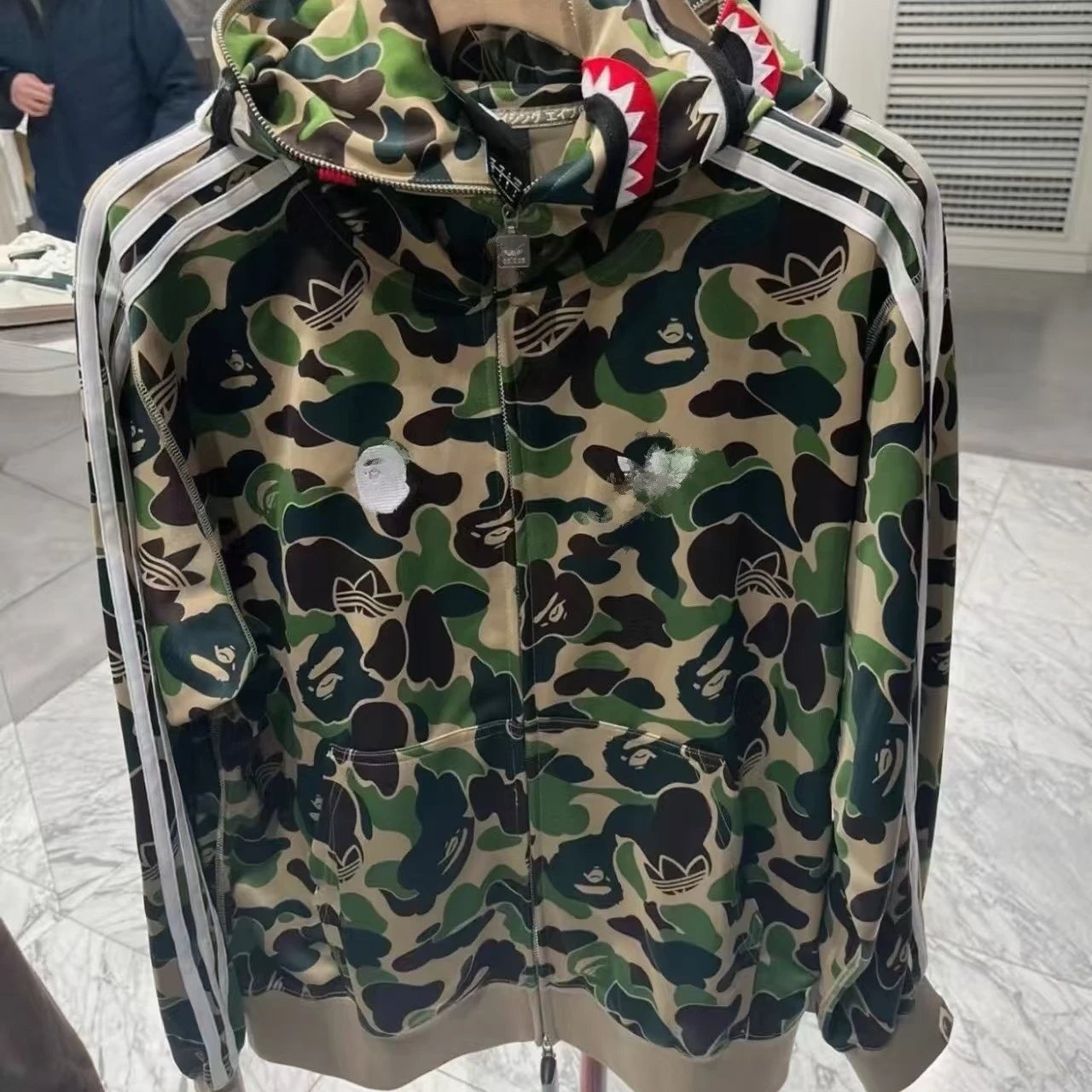 BAPE Jackets Camouflage Shark Full-Zip Hooded Jacket product image