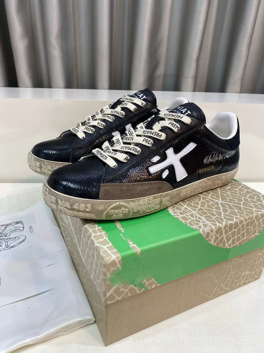 Premiata Sneakers Low-Top Lace-Up with Contrast Logo Appliqué — Figure 14
