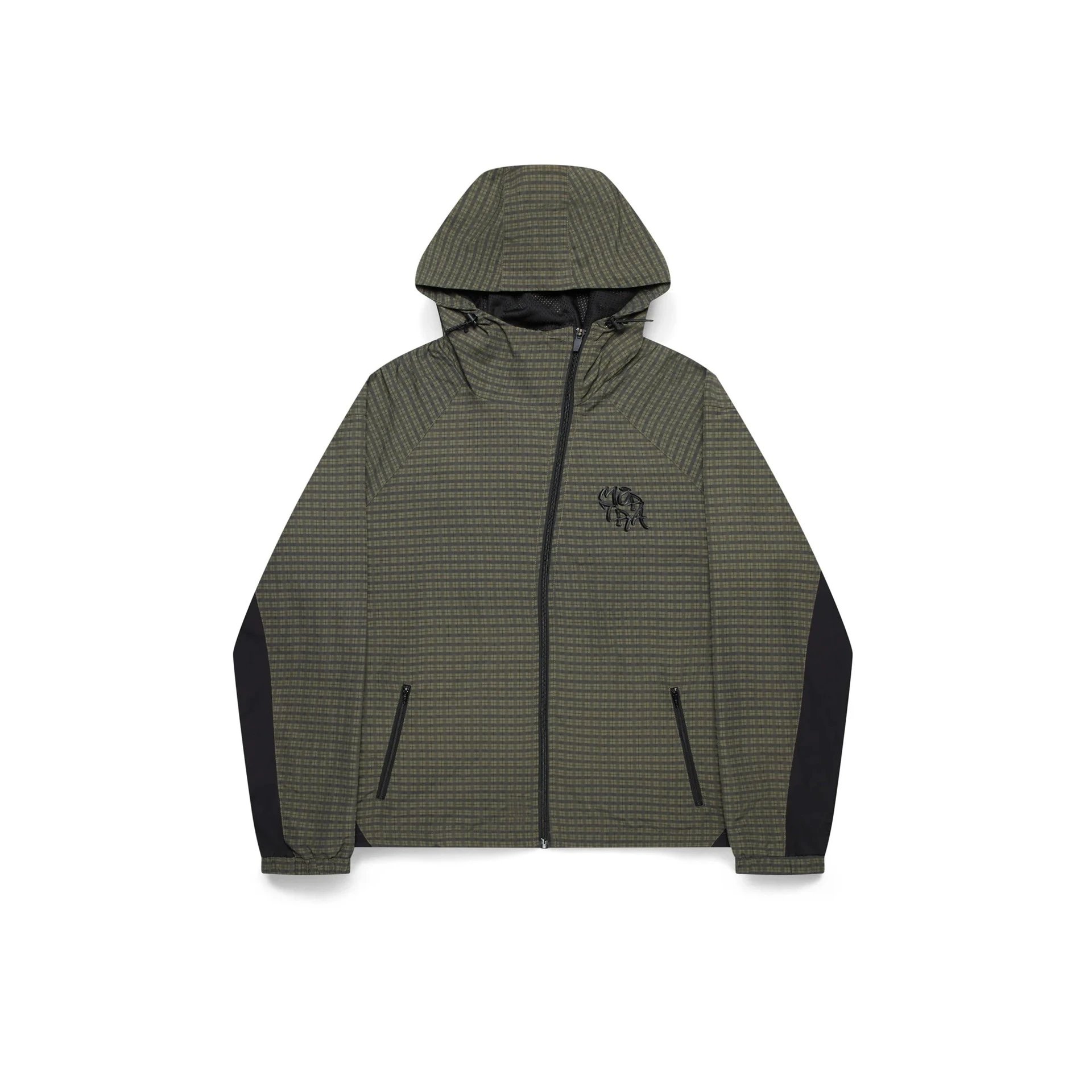 Unbranded Shorts Embroidered Letter Sweat with Contrast Pocket Inserts — 9180 checkered jacket/green