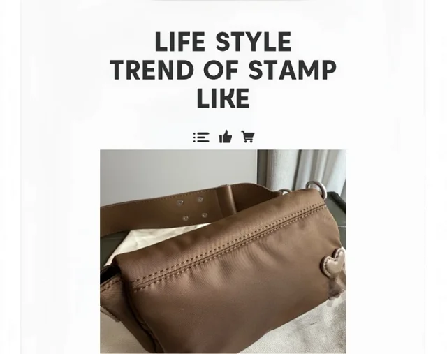 AMI Paris Crossbody Bags Nylon bag with heart patch and wide adjustable strap product detail image 12