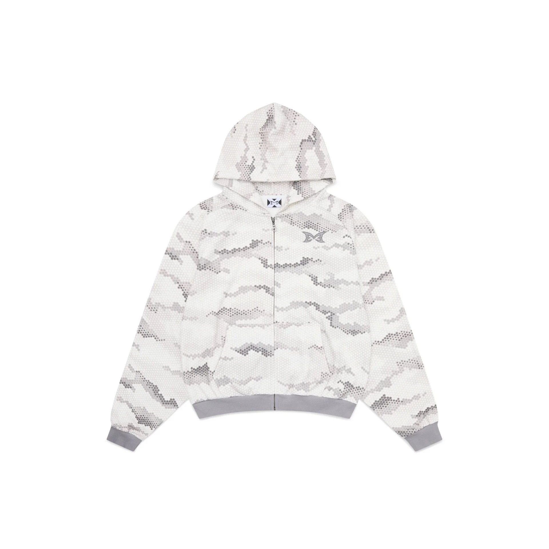 Unbranded Shorts Embroidered Letter Sweat with Contrast Pocket Inserts — ME snakeskin-pattern zip-up hoodie