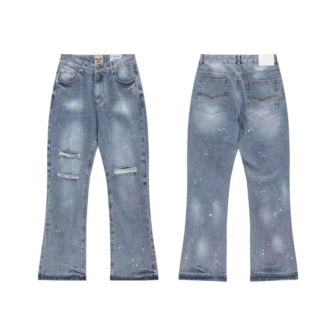 Gallery Dept. Trousers Elastic-Waist Drawstring Sweatpants — D16 blue