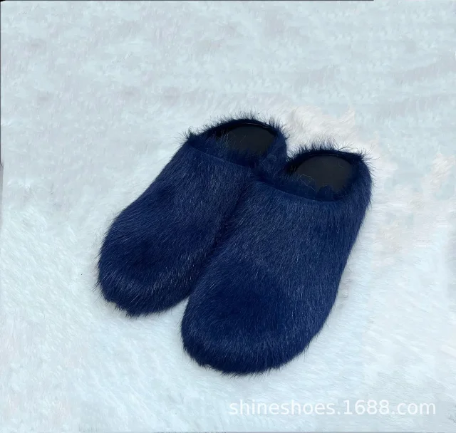Unbranded Slippers Faux Fur Closed-Toe Mule product detail image 4