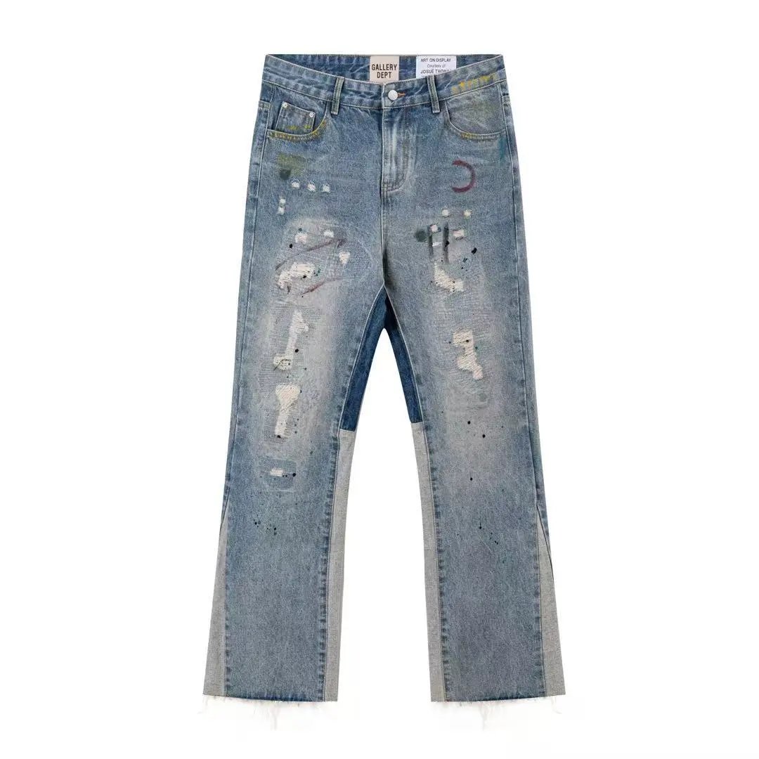 Gallery Dept. Trousers Elastic-Waist Drawstring Sweatpants — D18 blue