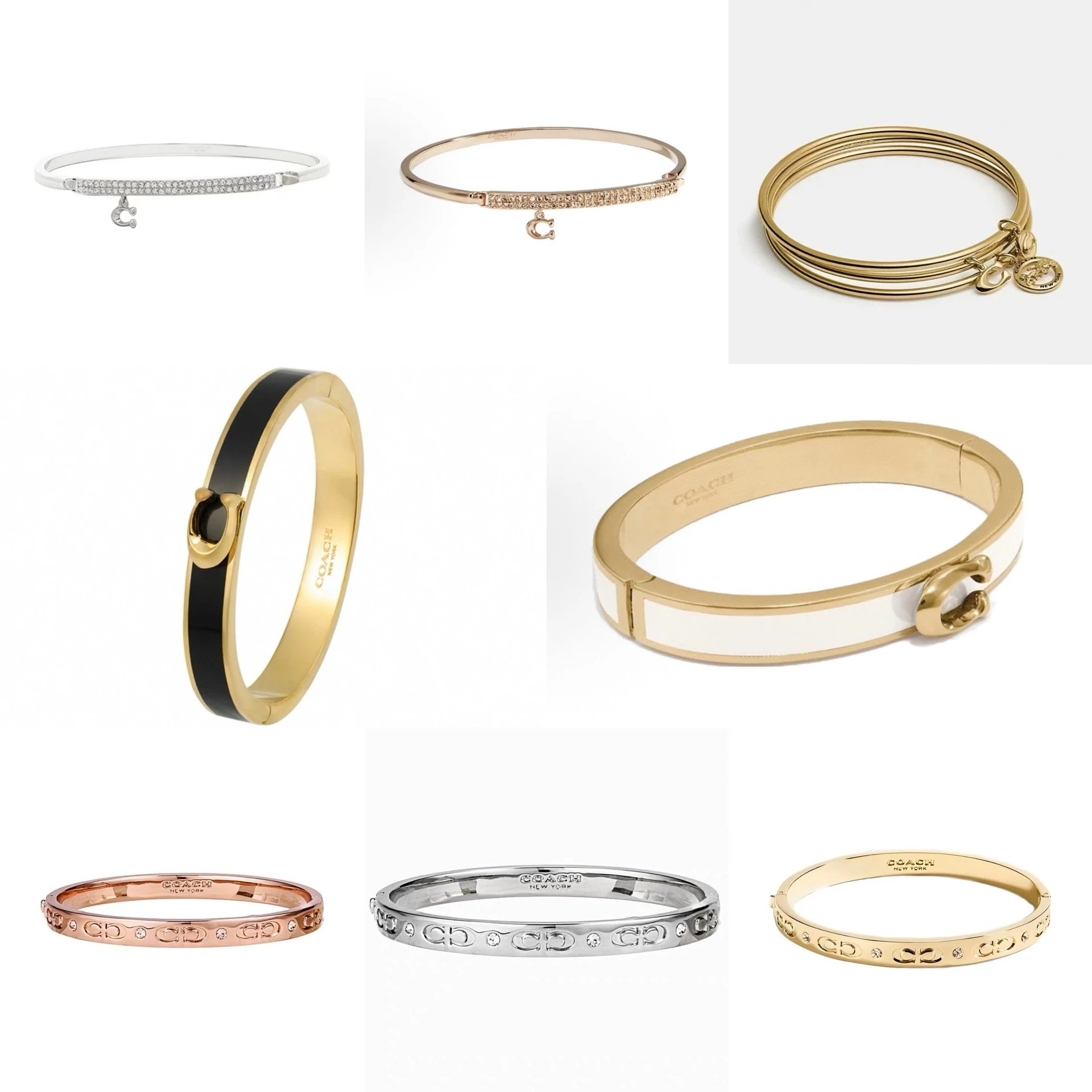 Coach Jewelry Signature C Hinge Bangle Bracelet product image