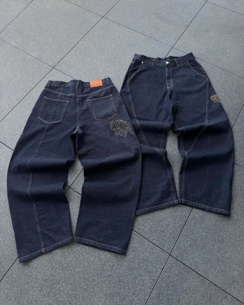 Unbranded Shorts Embroidered Letter Sweat with Contrast Pocket Inserts — Dark blue/jeans