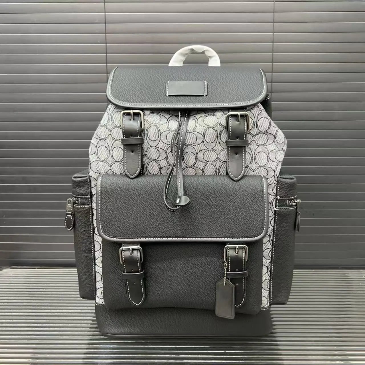 Coach Backpacks Flap backpack with buckle straps and front pocket — Style 5