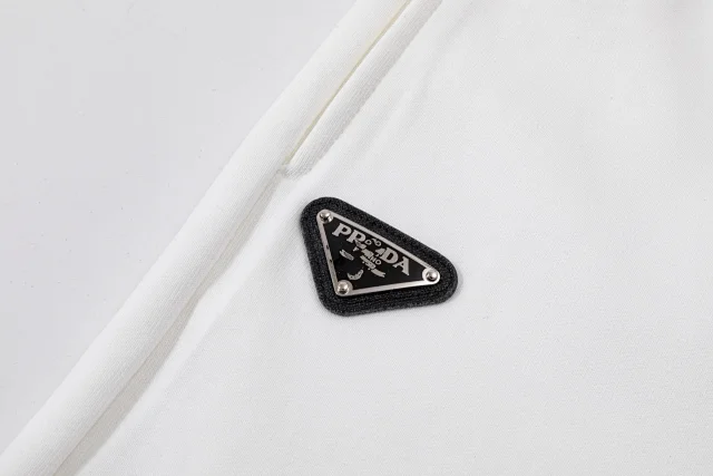 Prada Shorts Elastic Drawstring with Contrast Striped Leg Panel product detail image 14