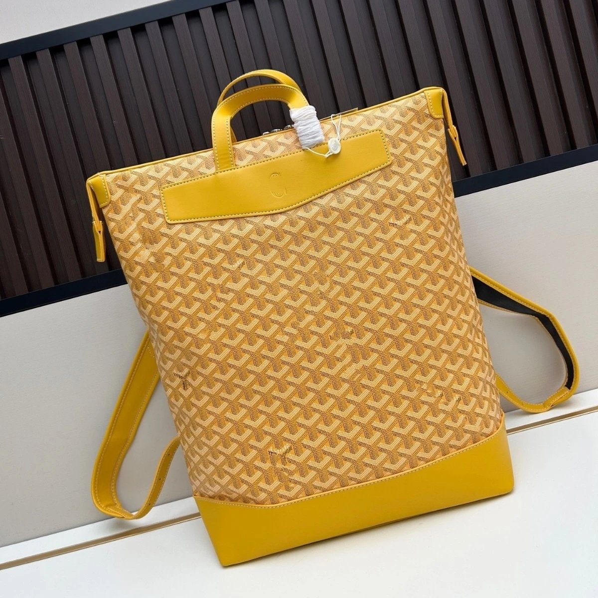 Goyard Backpacks Chevron Monogram Backpack with Top Handles — 8