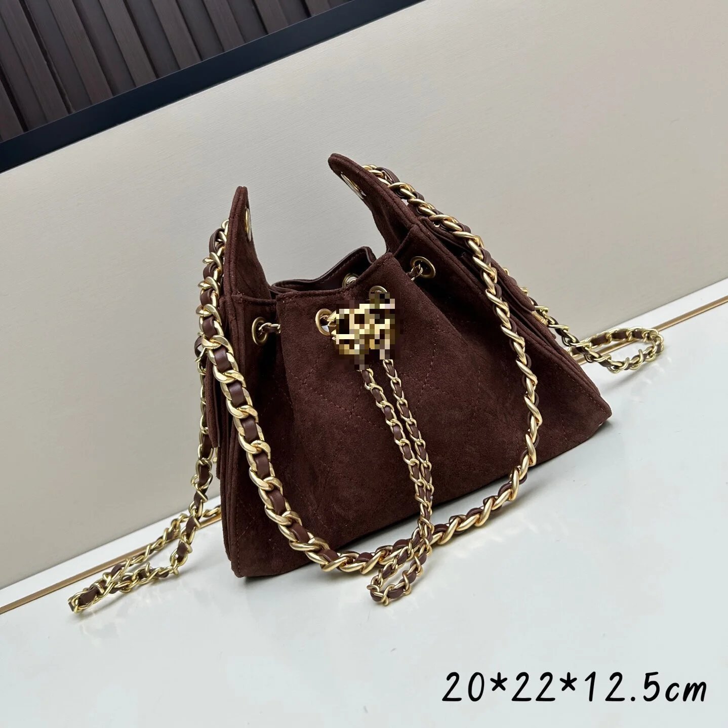 Unbranded Shoulder Bags Quilted drawstring chain bag image 2