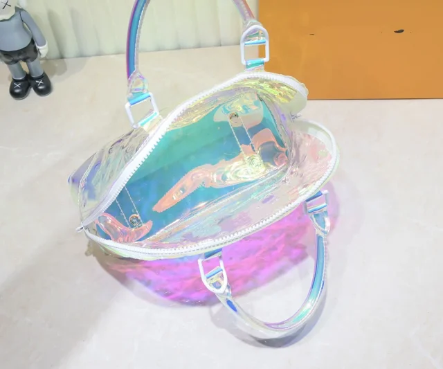 Louis Vuitton Handbags Transparent iridescent monogram top-handle handbag with shoulder strap product detail image 13