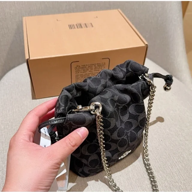 Coach Signature C canvas drawstring bag product detail image 16