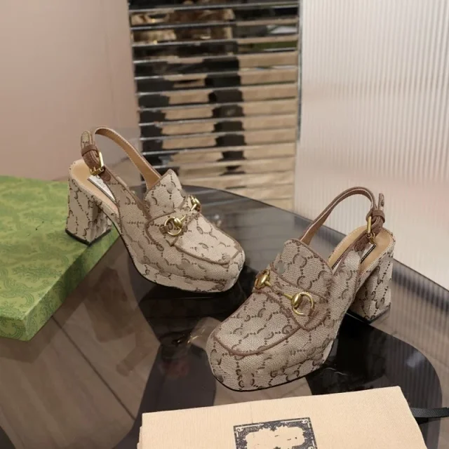 Gucci High Heels Platform Slingback Horsebit product detail image 6