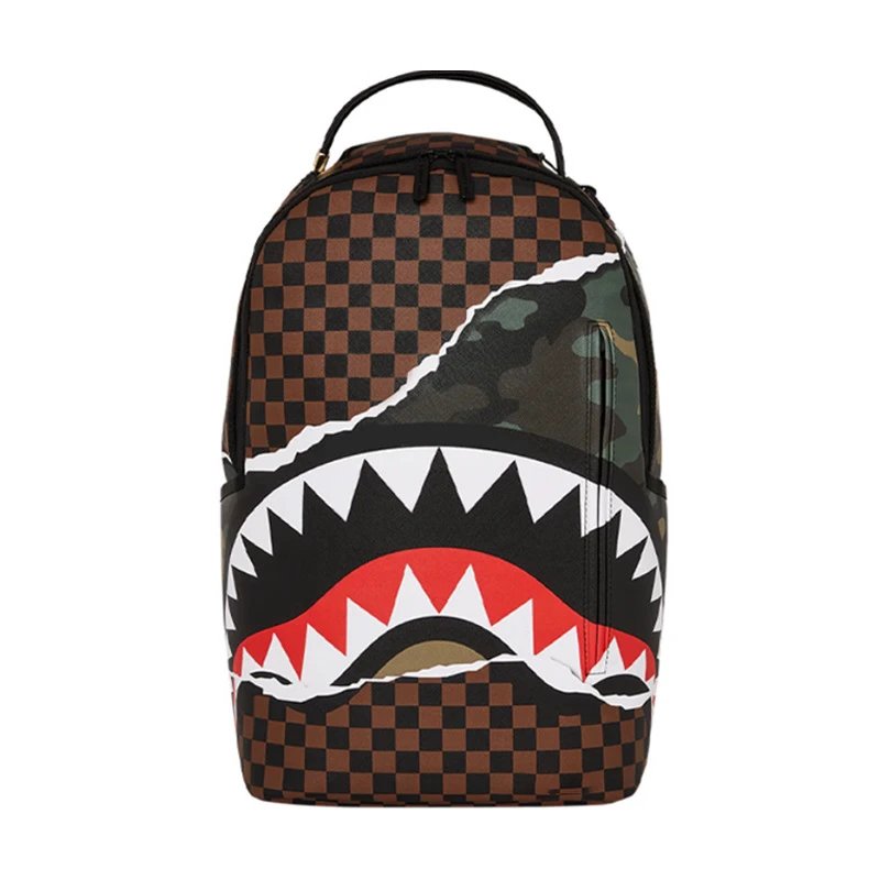 Sprayground Backpacks Shark Mouth Graphic Backpack — Camouflage