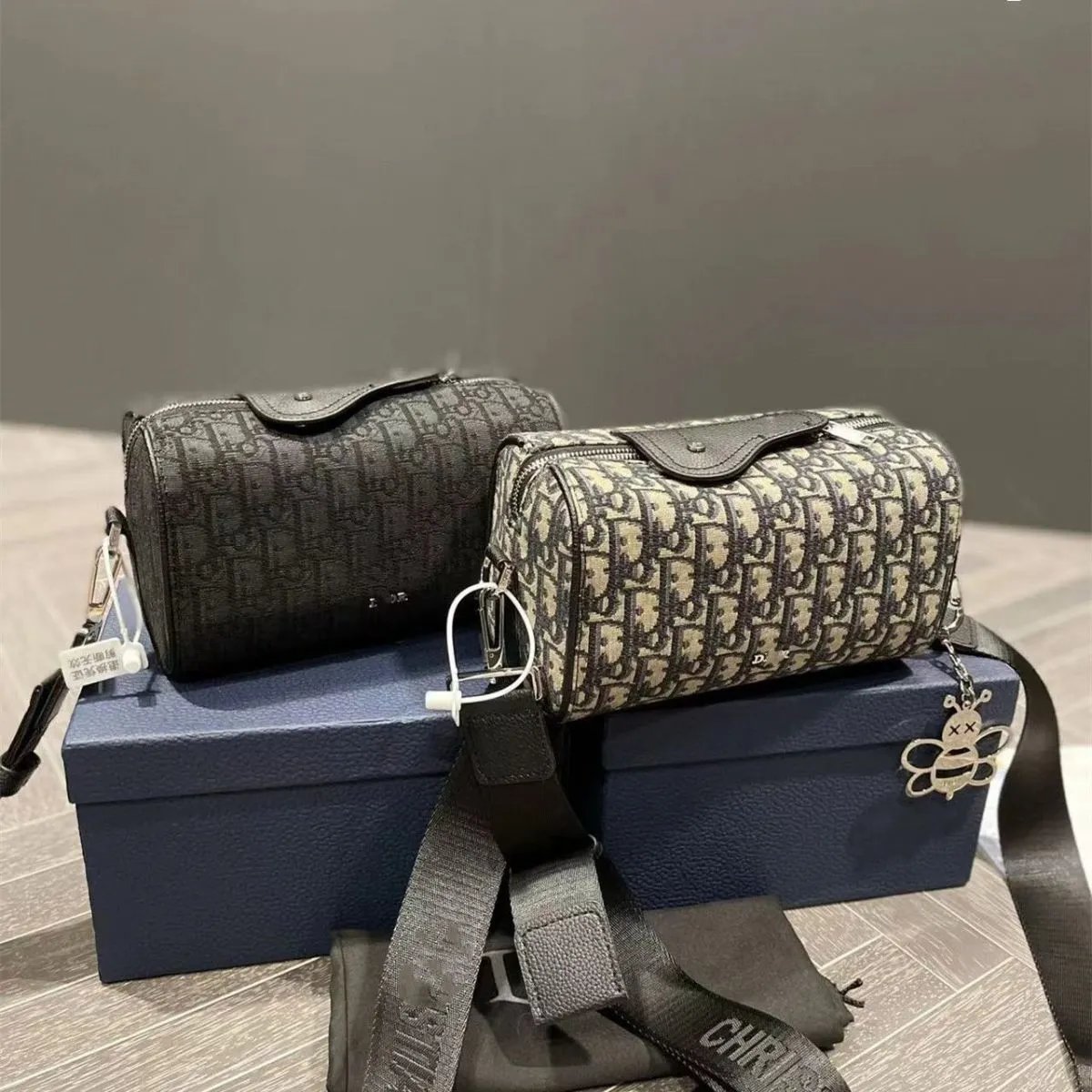 Dior Crossbody Bags Cylindrical Oblique Canvas Bag image 1