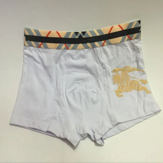 Burberry Underwear Equestrian Knight Print Boxer Briefs with Check-Pattern Waistband product detail image 3