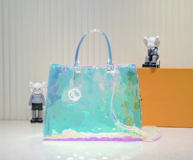 Louis Vuitton Handbags Transparent iridescent monogram top-handle handbag with shoulder strap product detail image 3