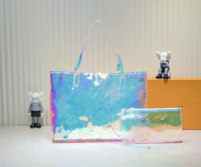 Louis Vuitton Handbags Transparent iridescent monogram top-handle handbag with shoulder strap product detail image 6