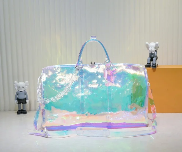 Louis Vuitton Handbags Transparent iridescent monogram top-handle handbag with shoulder strap product detail image 4