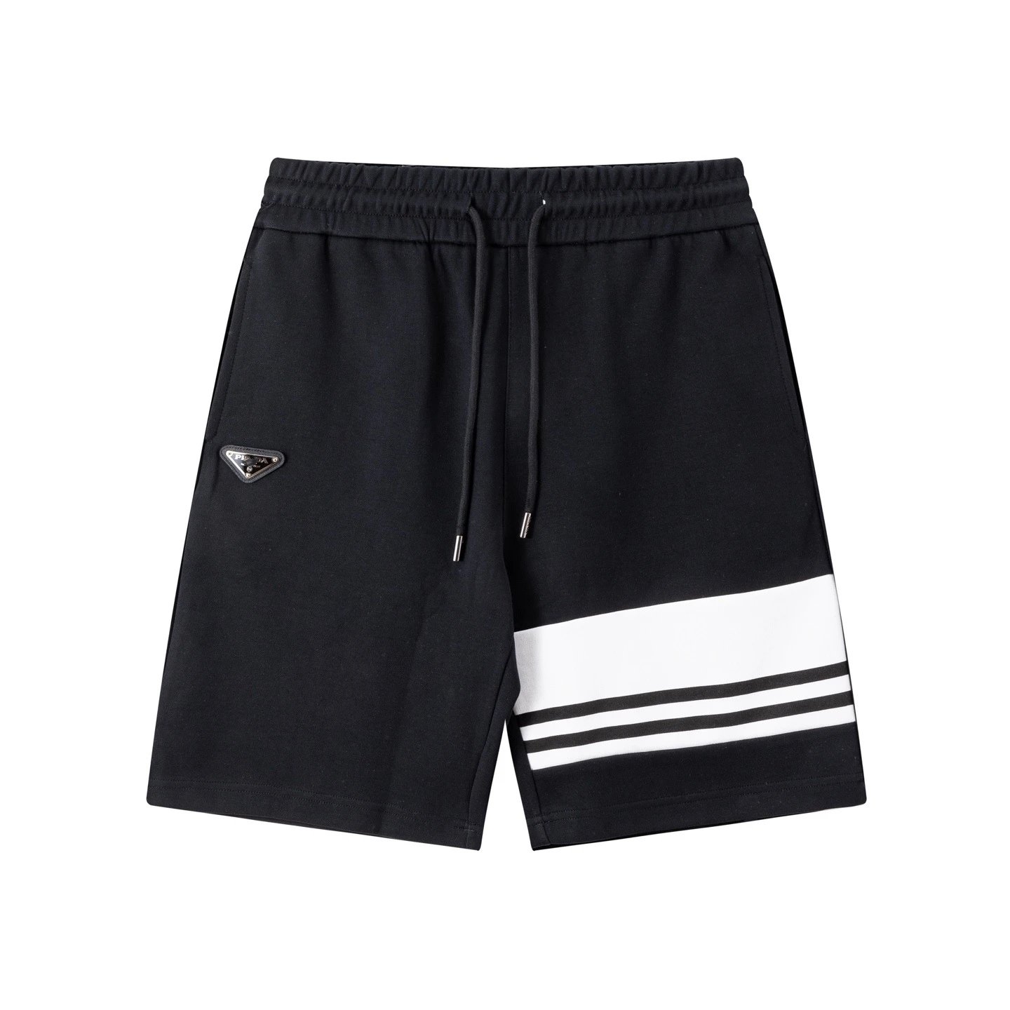 Prada Shorts Elastic Drawstring with Contrast Striped Leg Panel product image