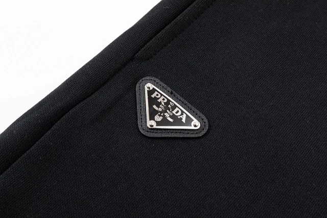 Prada Shorts Elastic Drawstring with Contrast Striped Leg Panel product detail image 6