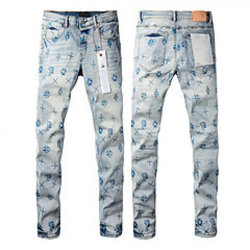 Purpul Jeans Slim distressed paint-splatter — 9063