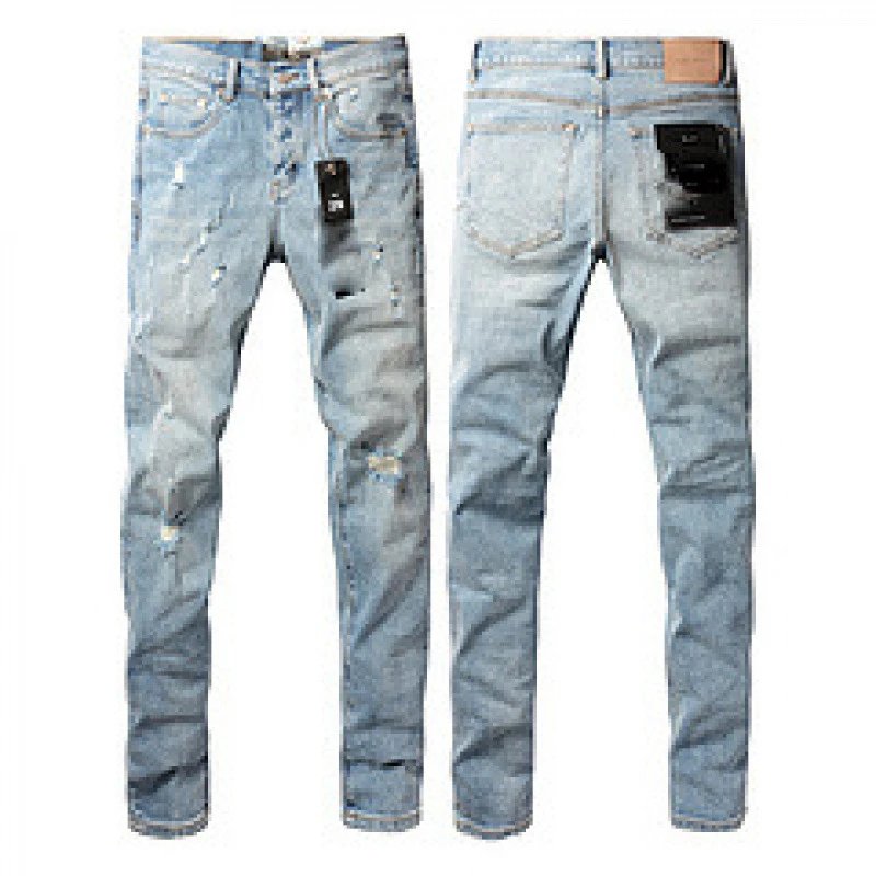 Purpul Jeans Slim distressed paint-splatter — 9075
