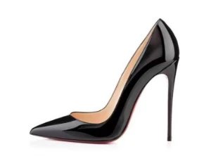 Christian Louboutin High Heels Pointed-Toe Stiletto Pumps — Black 6cm