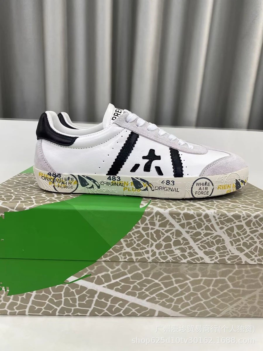 Premiata Sneakers Low-Top Lace-Up with Contrast Logo Appliqué — Figure 3