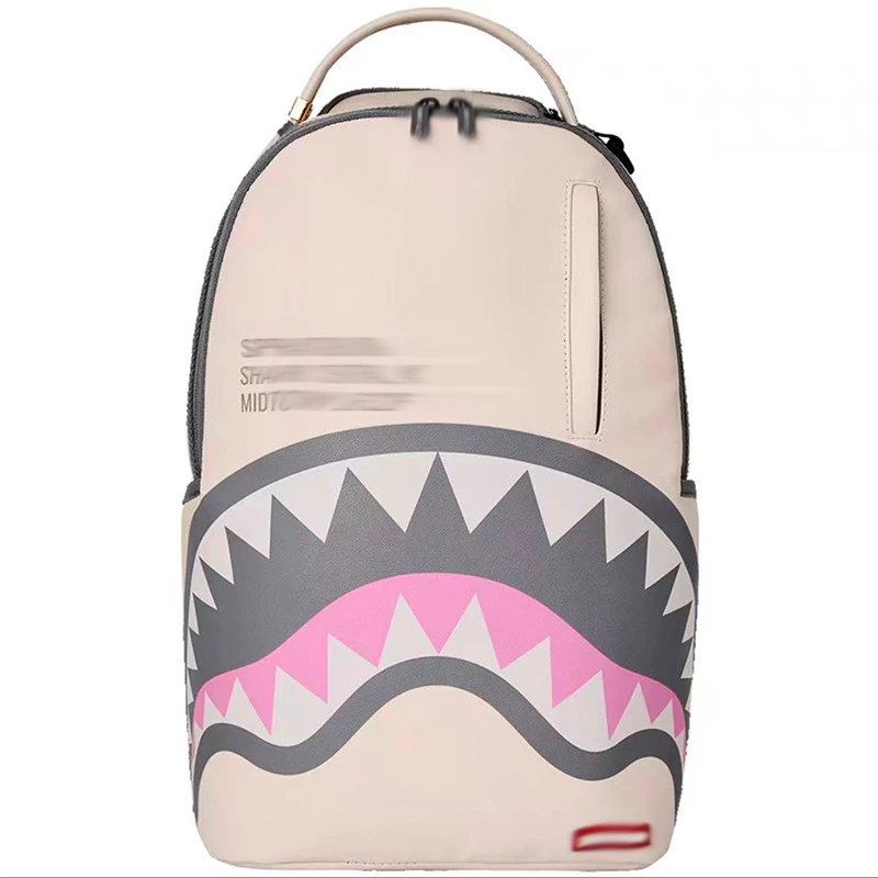 Sprayground Backpacks Shark Mouth Graphic Backpack — Pale pink