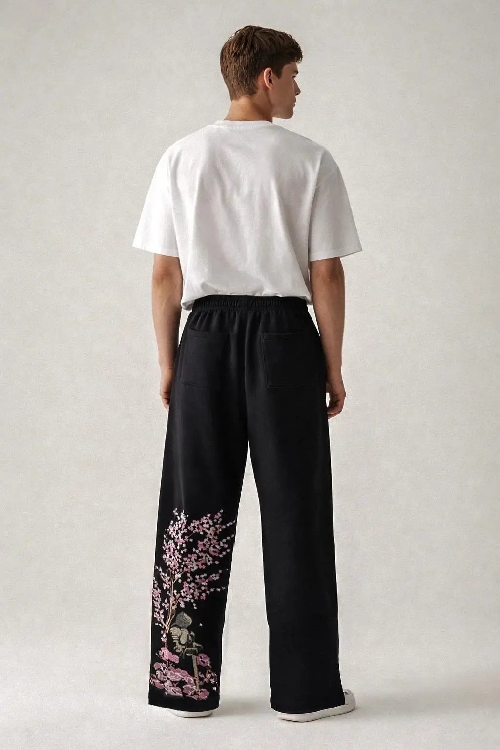 Unbranded Jeans Wide-Leg Floral Embroidered — Sweatpants 2
