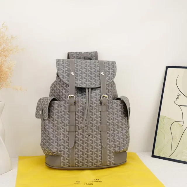 Goyard Backpacks Monogram flap backpack with side pockets product detail image 9